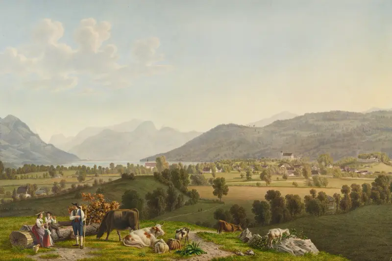 Widok na Sarnen, Johann Jakob Biedermann