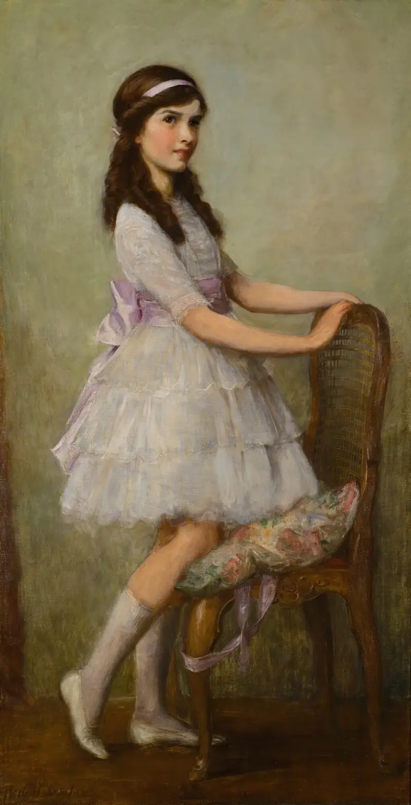 Portrait Of Miss Barbara De Selincourt av Herbert James Draper