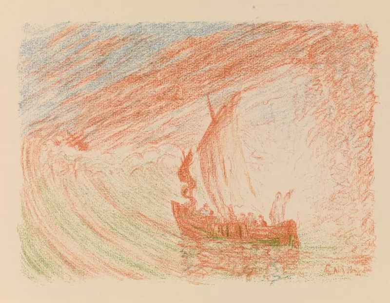 Kristus uti stillar stormen, James Ensor