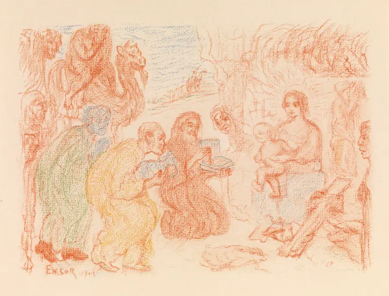 The Adoration of the Magi von James Ensor