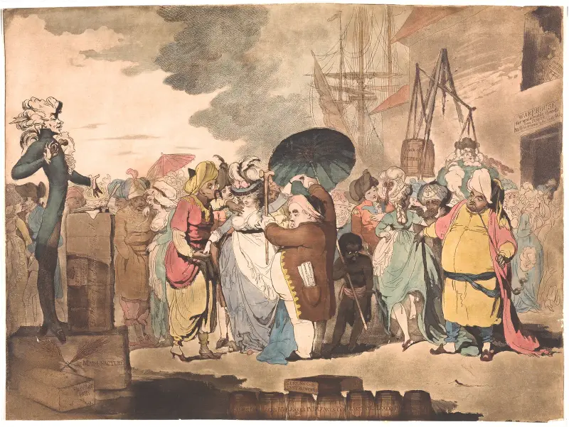 A sale of English beauties in the East Indies av James Gillray