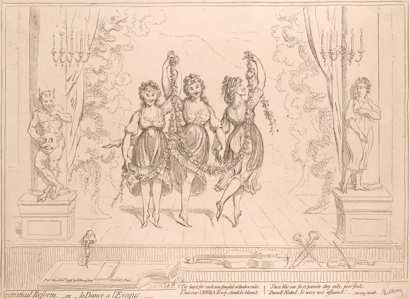 Operatical reform; – or – la dance a l’eveque av James Gillray