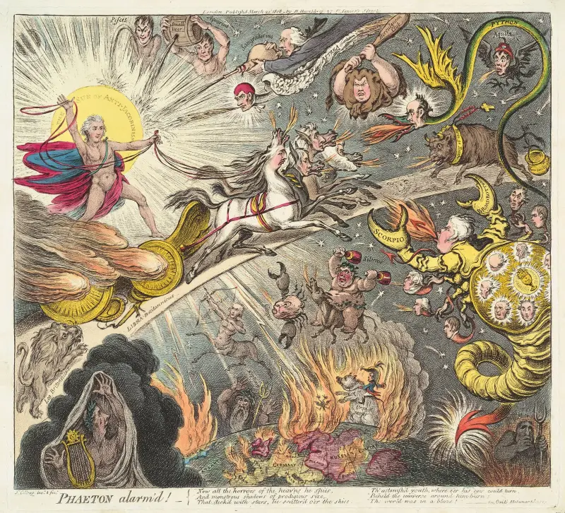 Phaeton Alarm’d, James Gillray