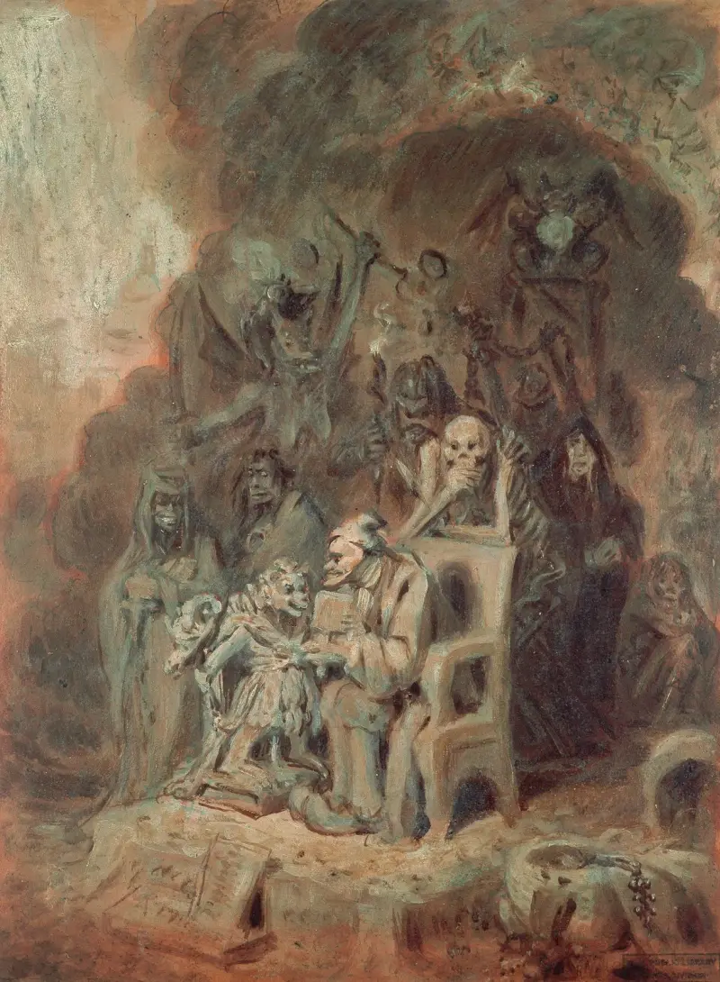 Voltaire unterweist den jungen Jakobinismus von James Gillray
