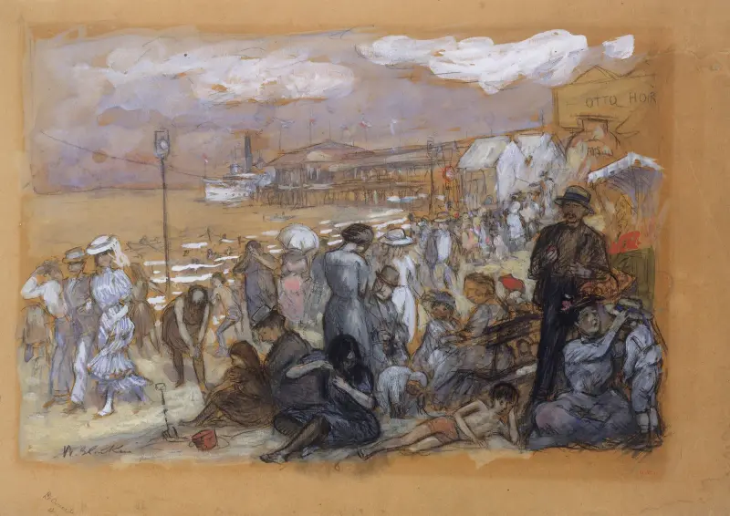 Eftermiddag på Coney Island av William James Glackens