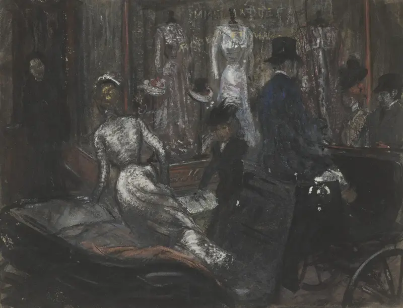 At the Milliner’s von William James Glackens