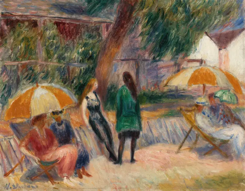 Strand mit Figuren, Bellport von William James Glackens