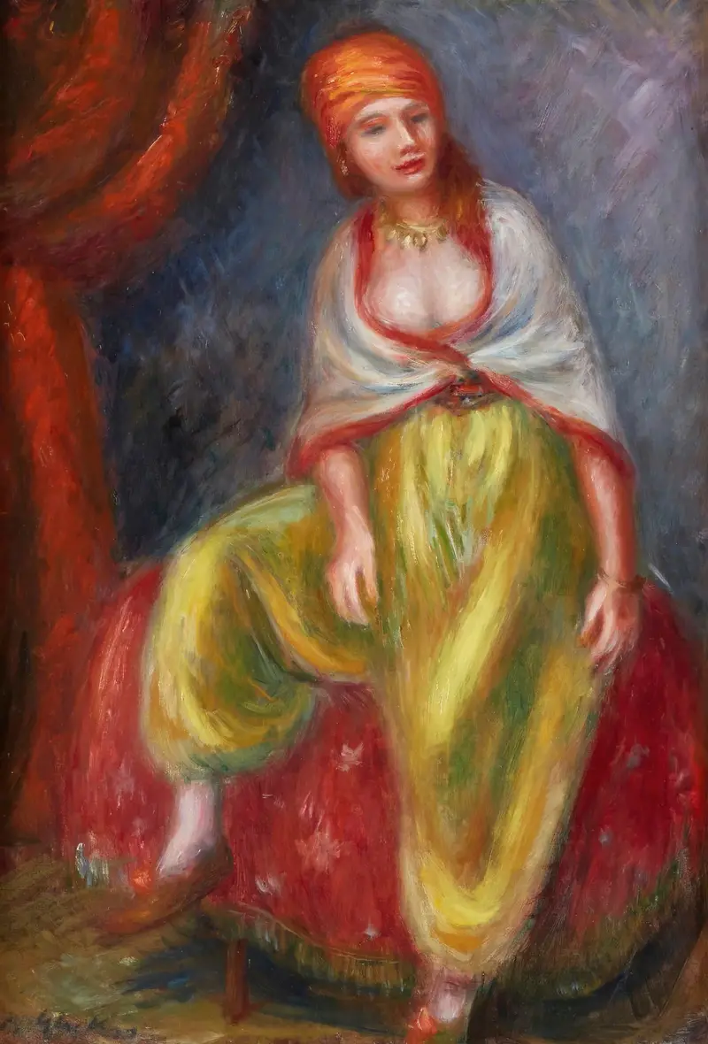 Flicka i orientisk dräkt av William James Glackens