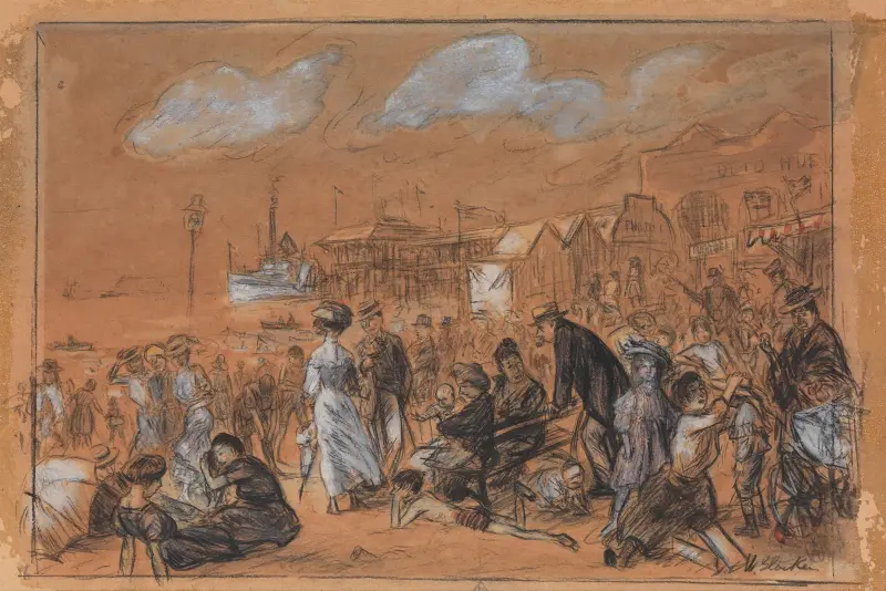 Morgon på Coney Island av William James Glackens