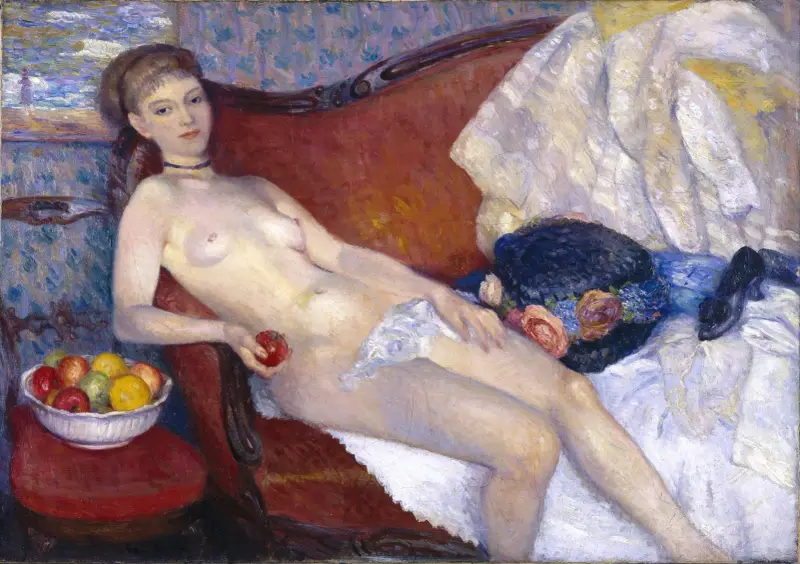 Akt s jablkem, William James Glackens