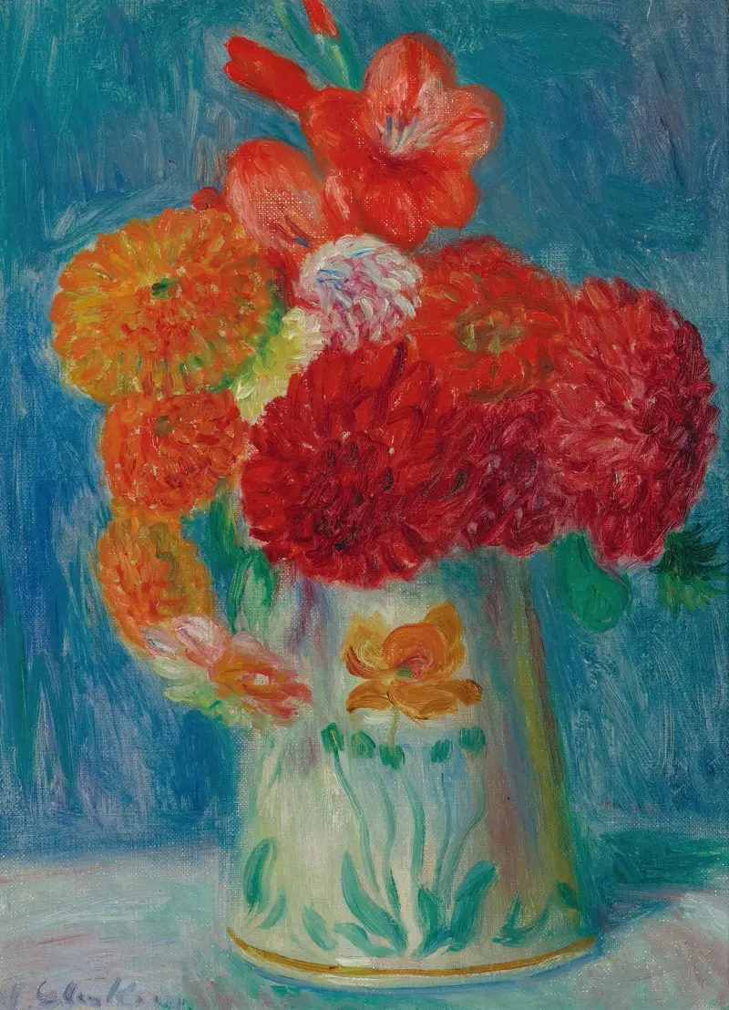 Stilleben med liljor av William James Glackens