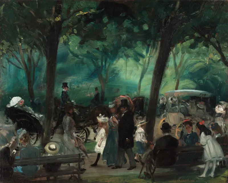 Cesta v Central Parku, William James Glackens