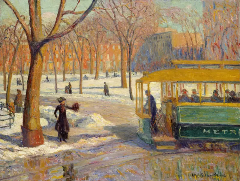 Den gröna bilen av William James Glackens