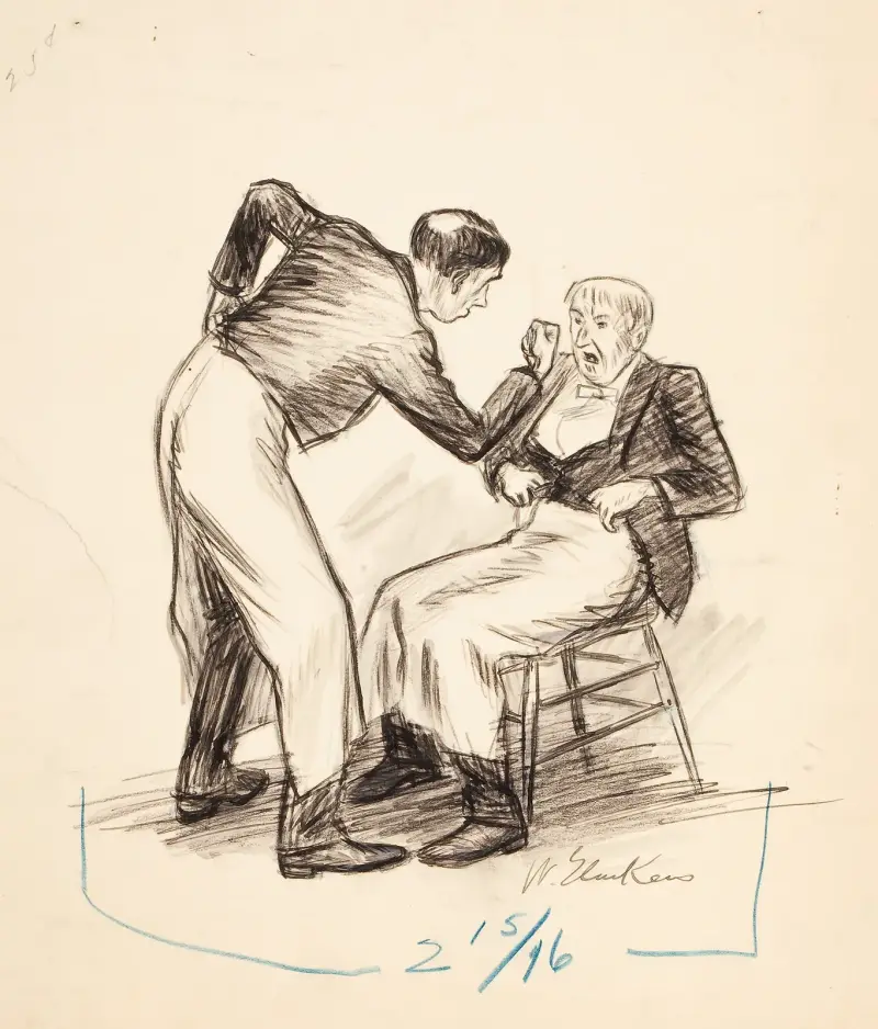 Servitörernas slagsmål av William James Glackens