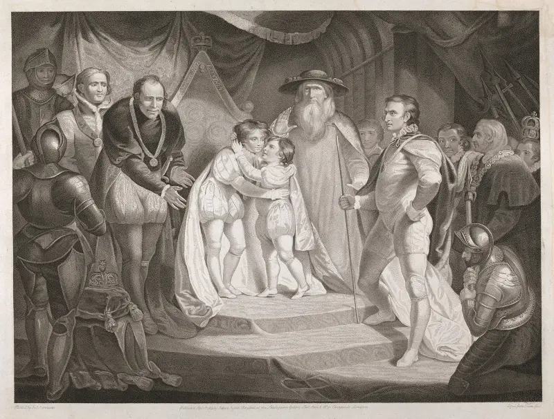 King Richard III; Act III, Scene I (The Meeting of Edward V and His Brother, Richard, Duke of York) av James Northcote