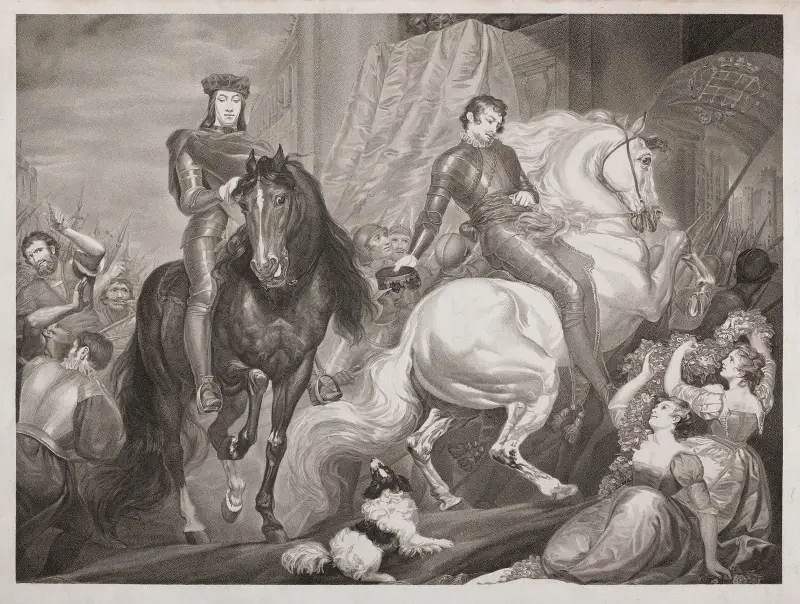 King Richard the Second, Act V, Scene II (The Entrance of King Richard & Bolingbroke into London) av James Northcote