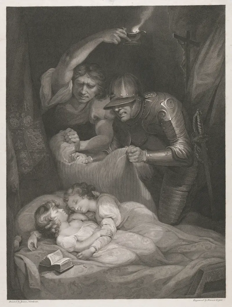 King Richard the Third; Act IV, Scene III (The Murder of the Princes in the Tower) av James Northcote