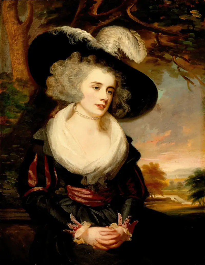 Porträtt av Mrs. Smith Barwell, född Unwin av James Northcote