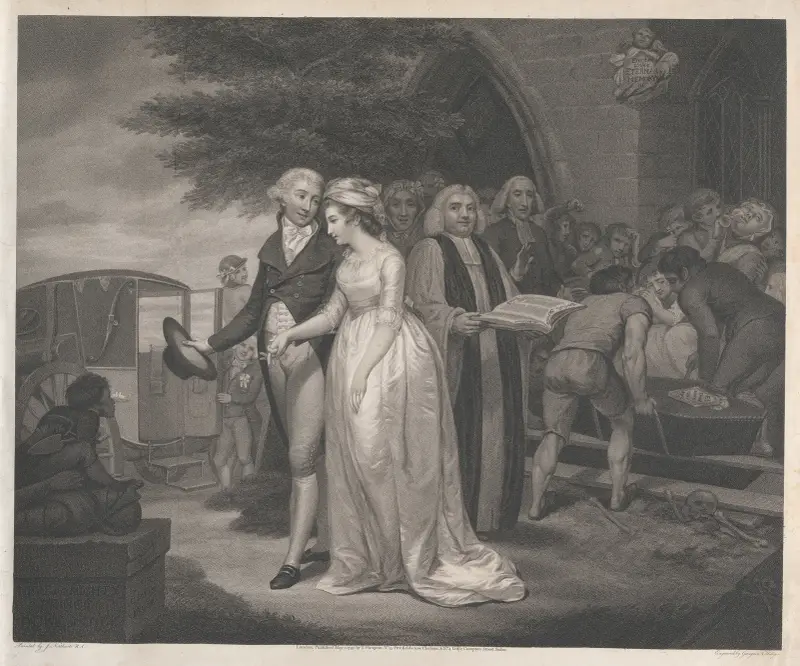 The Good Girl Married to her Master; The Wanton laid in her Grave av James Northcote