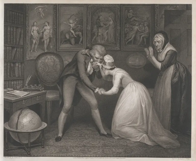 The Good Girl Receives the Honourable Addresses of her Master av James Northcote