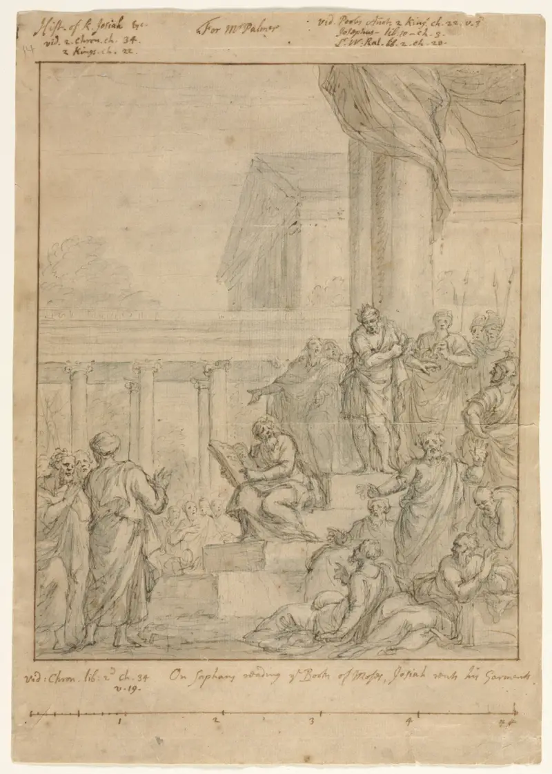 Study for King Josiah Rending his Garments av Sir James Thornhill