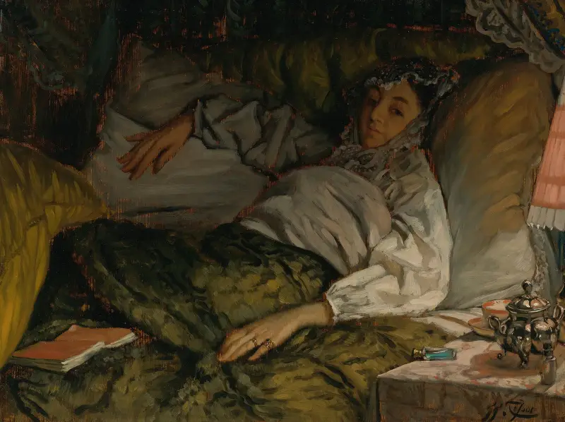 Eine liegende Dame von James Tissot