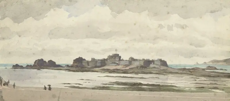 Castle or Fortress on the Coast av James Tissot