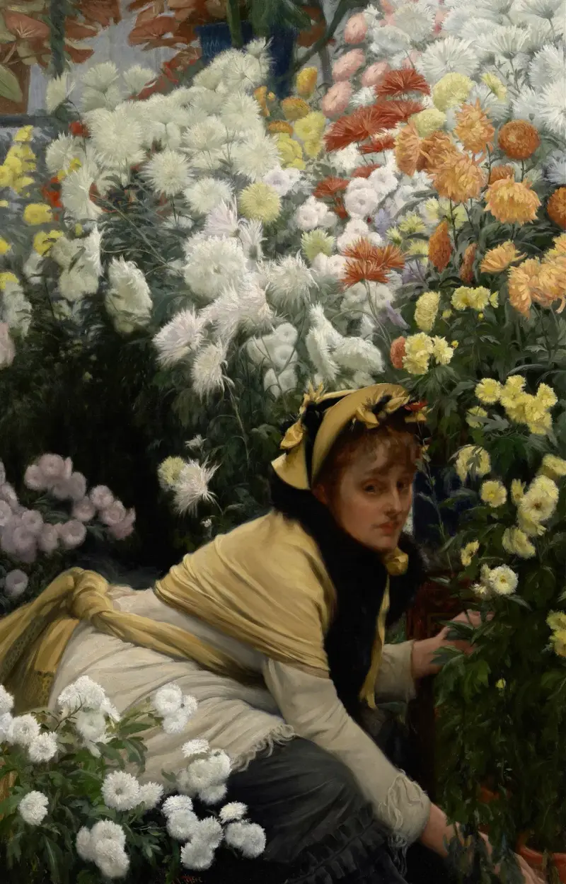 Chryzantémy, James Tissot