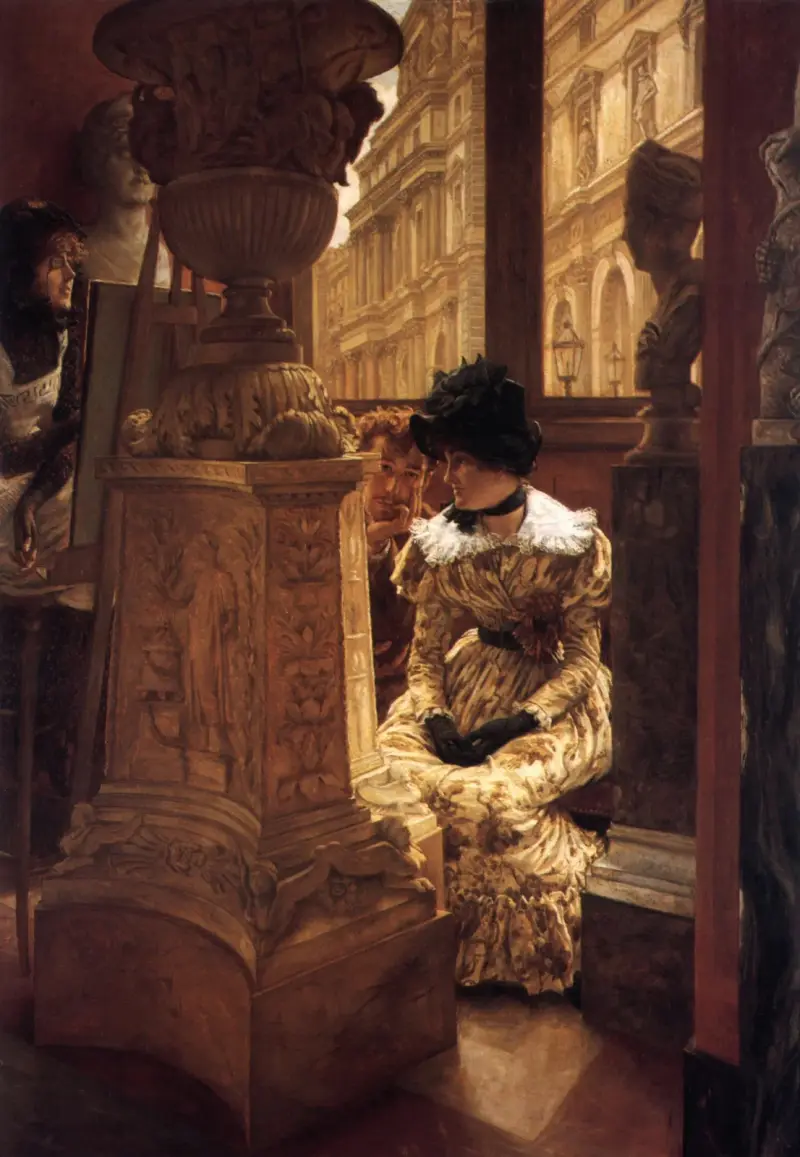 På Louvren (Estetik) av James Tissot