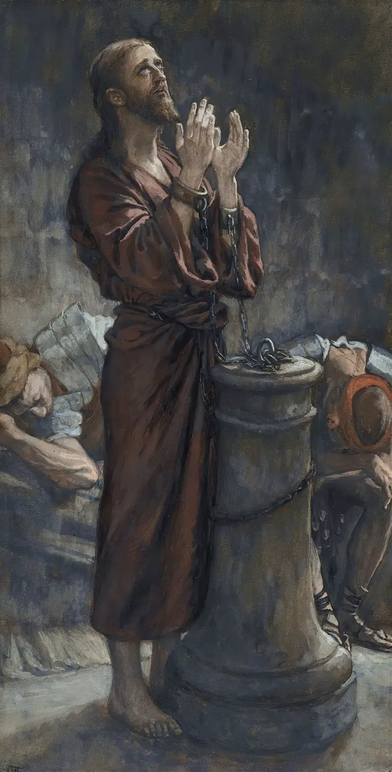 Långfredagsmorgon; Jesus i fängelset av James Tissot