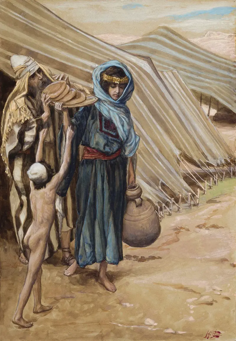 Hagar lämnar Abraham av James Tissot