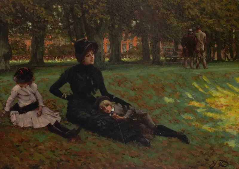 Hampton Court av James Tissot
