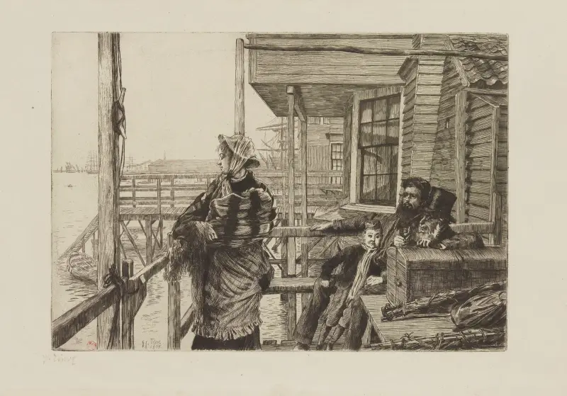 L’auberge des trois corbeaux av James Tissot