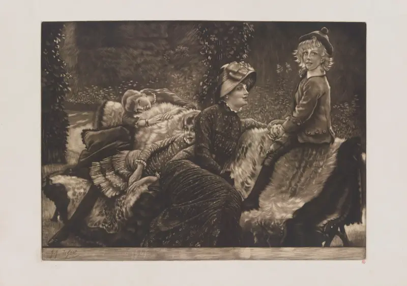 Trädgårdsbänken av James Tissot