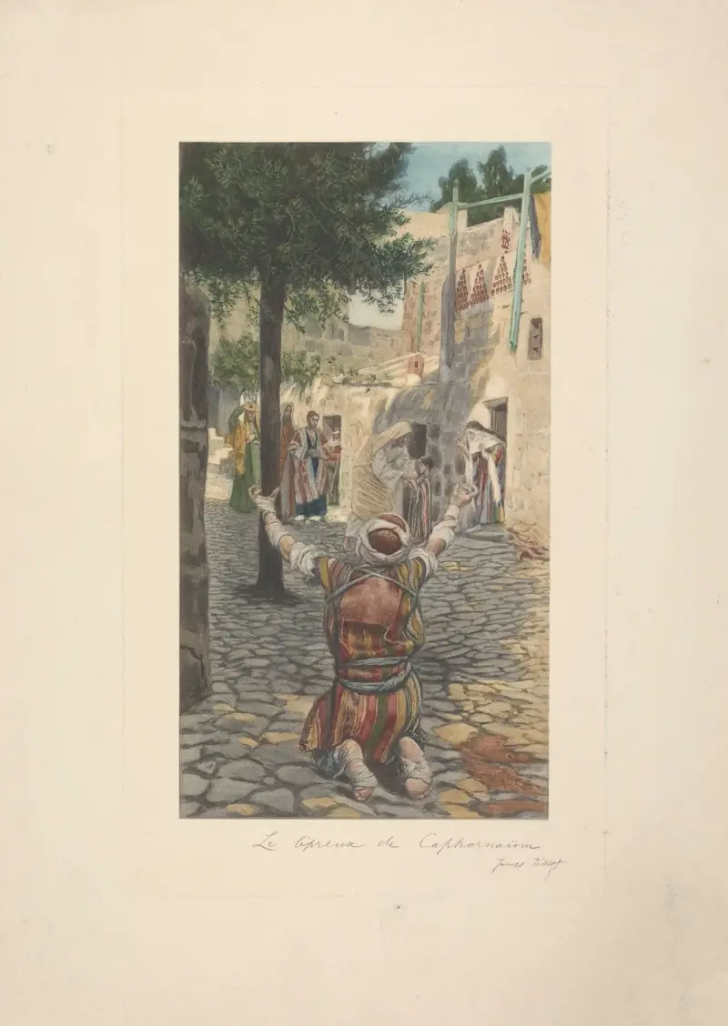 Den spetälske i Kapernaum av James Tissot