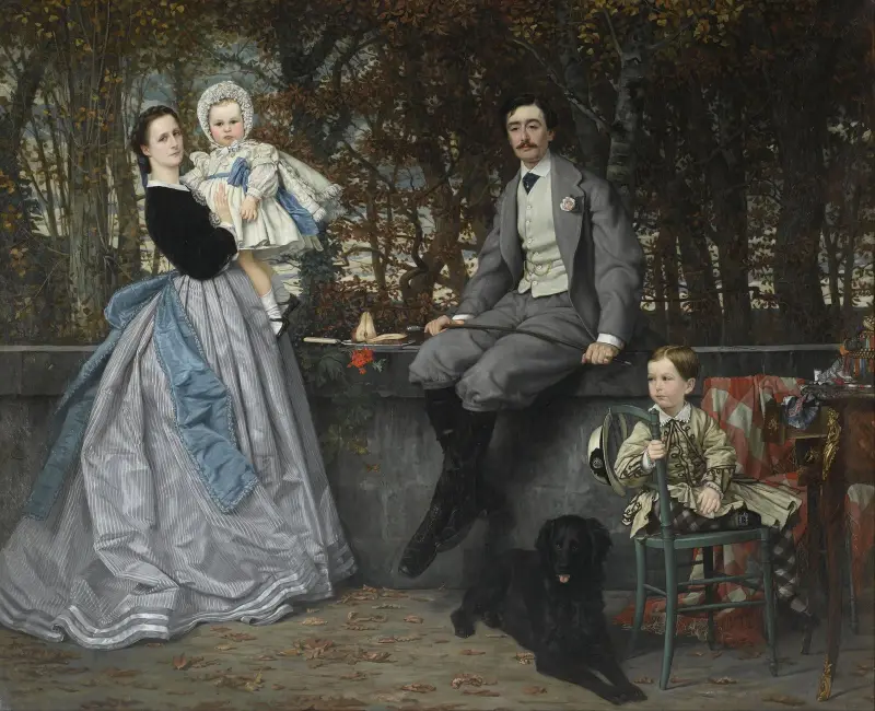 Porträt des Marquis und der Marquise von Miramon und ihrer Kinder von James Tissot