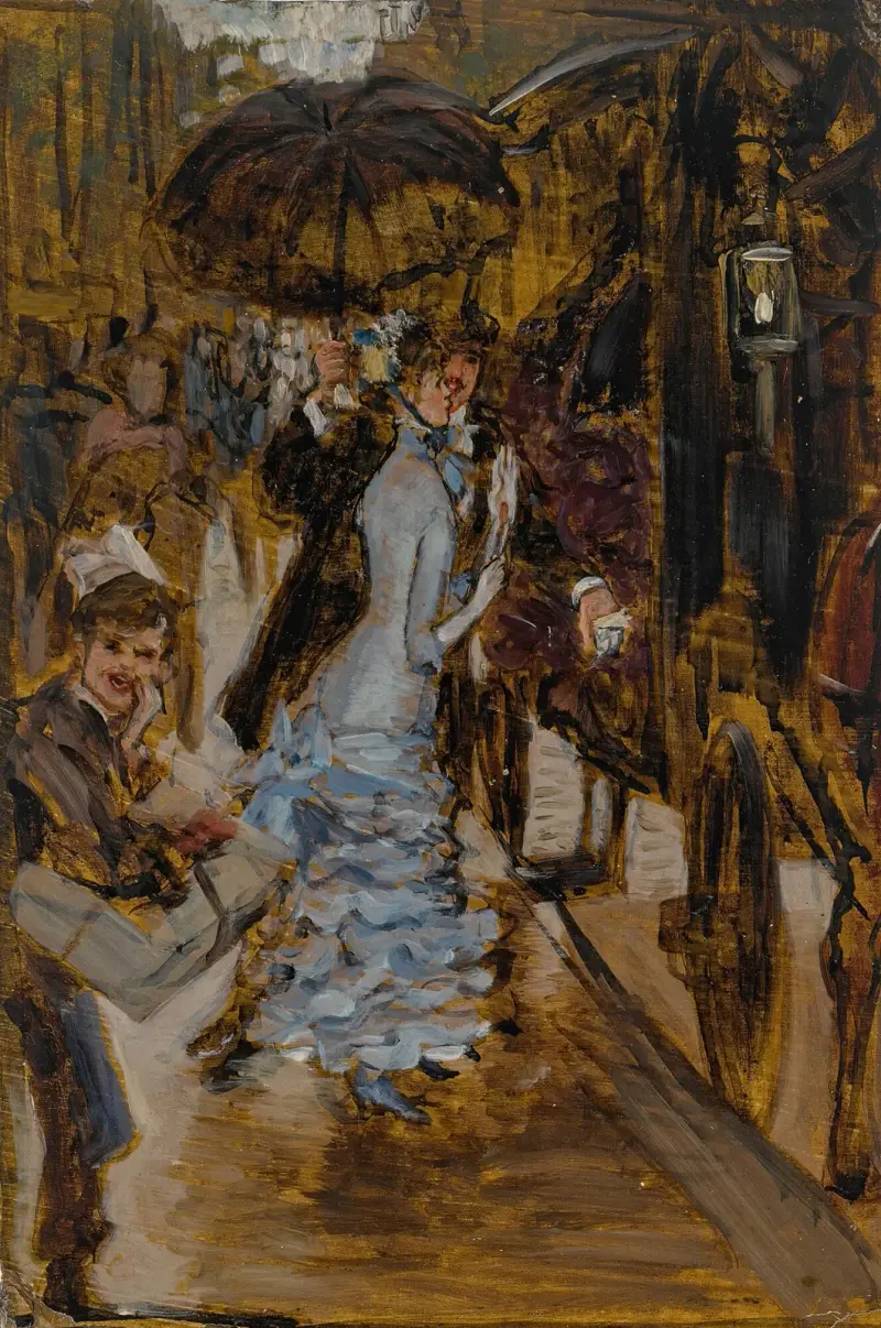 Skiss för La Damoiselle d'Honneur av James Tissot