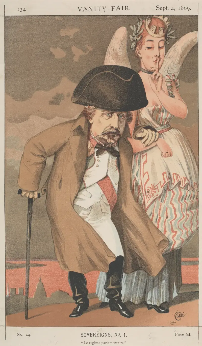 Sovereigns, (No. 1) ‘Le Regime Parlementaire’, (Napoleon III), from ‘Vanity Fair’ av James Tissot