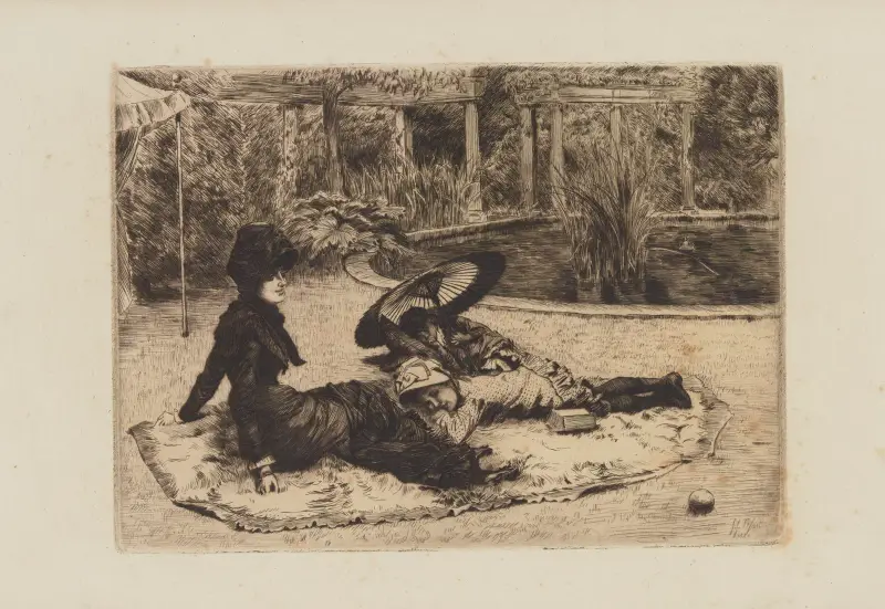 Sur l’herbe av James Tissot