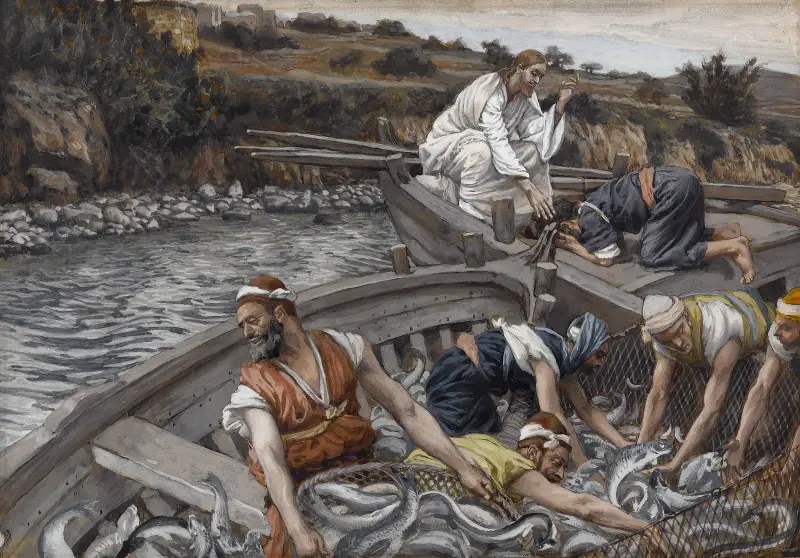Cudowny połów ryb, James Tissot