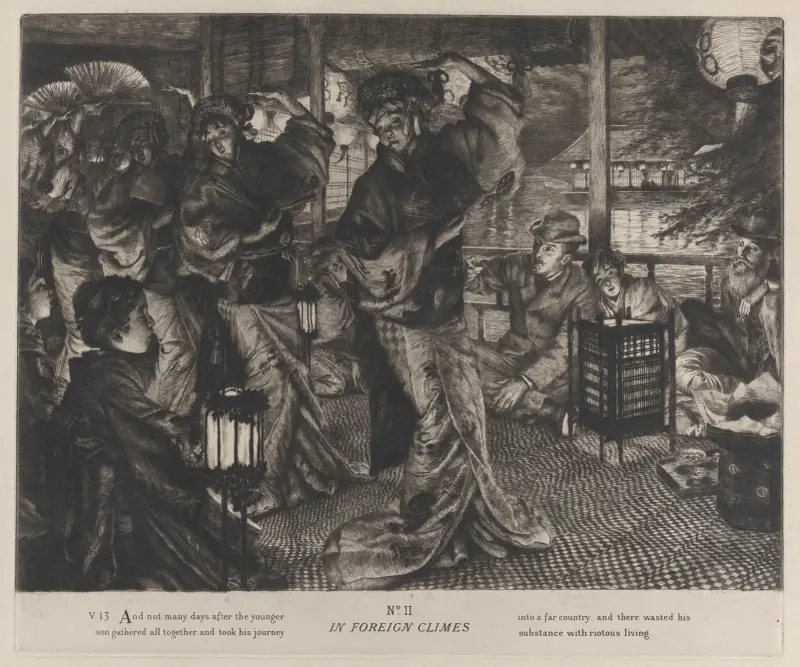 Liknelsen om den förlorade sonen, nr II; I främmande land av James Tissot