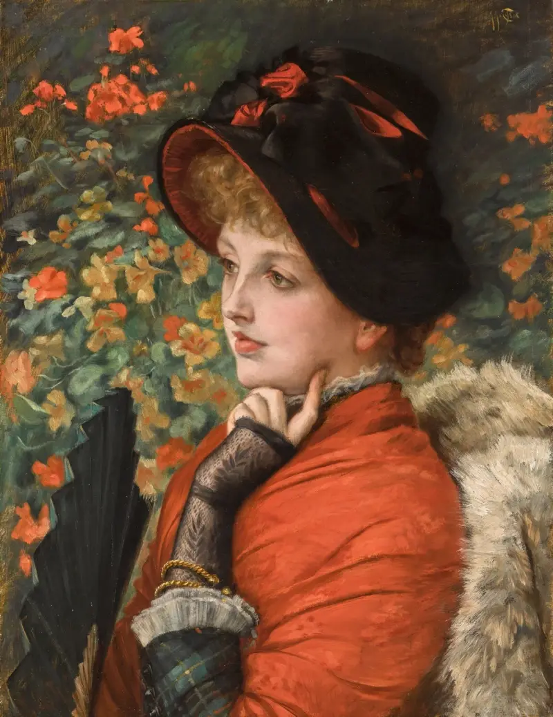 Type of Beauty; Portrait of Mrs. Kathleen Newton av James Tissot