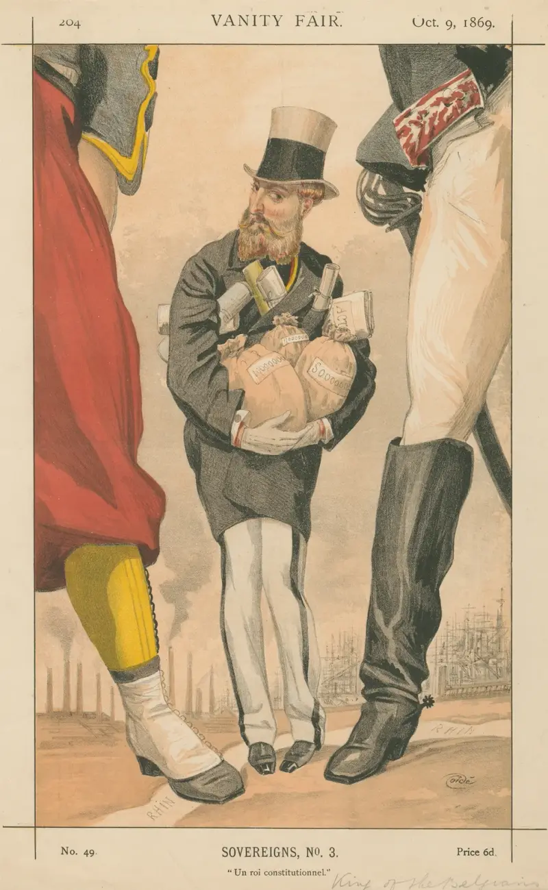 Vanity Fair; Royalty; ‘Un roi Constitutionnel’, Leopold II, King of the Belgians, October 9, 1869 av James Tissot