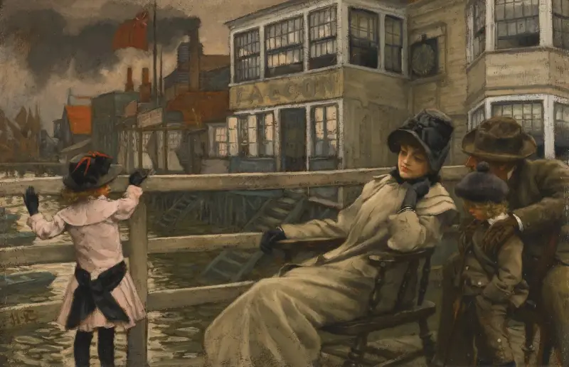 Väntar på färjan av James Tissot