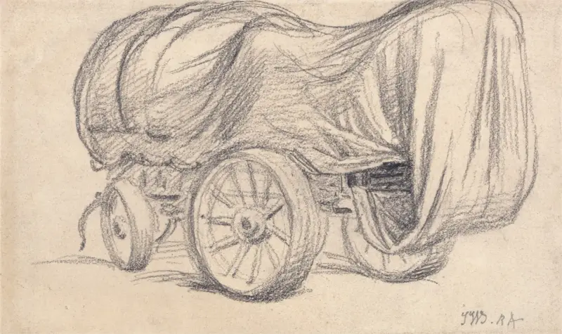 A Broad-Wheeled Road Waggon av James Ward