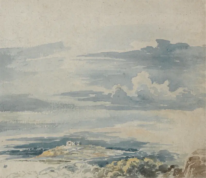 Landscape with a Castle on a Hill av James Ward