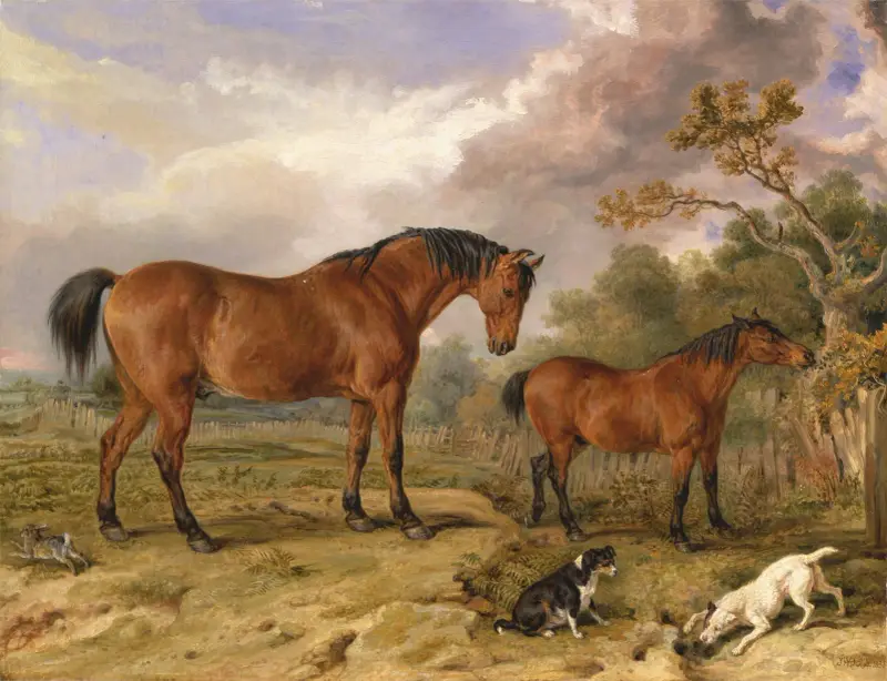 Portrait of Reformer, Blucher, Tory and Crib, the Property of Rowland Alston, Esq., M.P av James Ward
