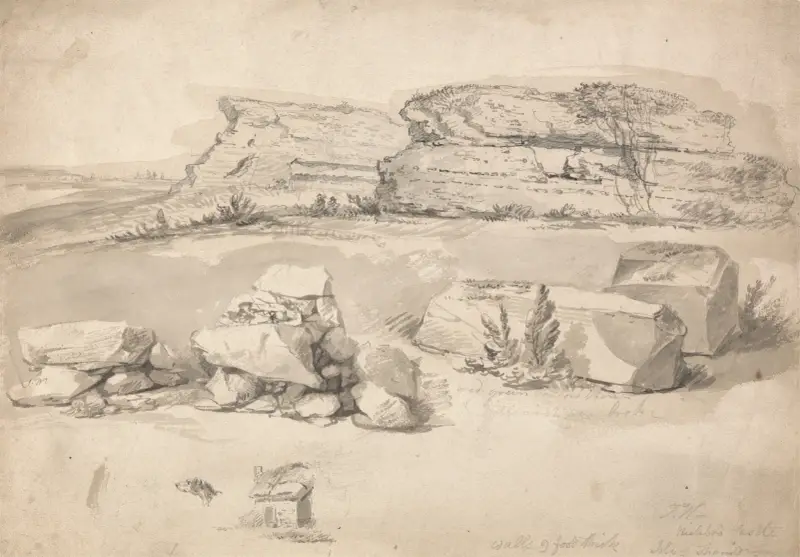 Ruinerna av Richbro' Castle, Isle of Thanet av James Ward