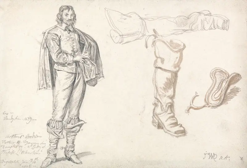 Studier efter Anthony van Dycks porträtt av Arthur Goodwin av James Ward
