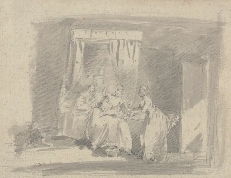Study for The Mother’s Bribe, or The Temptation to be Washed av James Ward